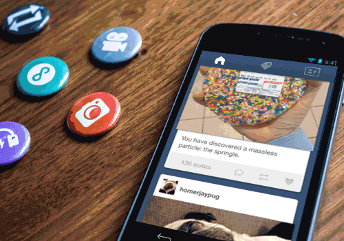 4月23日消息:知名轻博客tumblr近日宣布,他们将在ios和安卓应用中首次