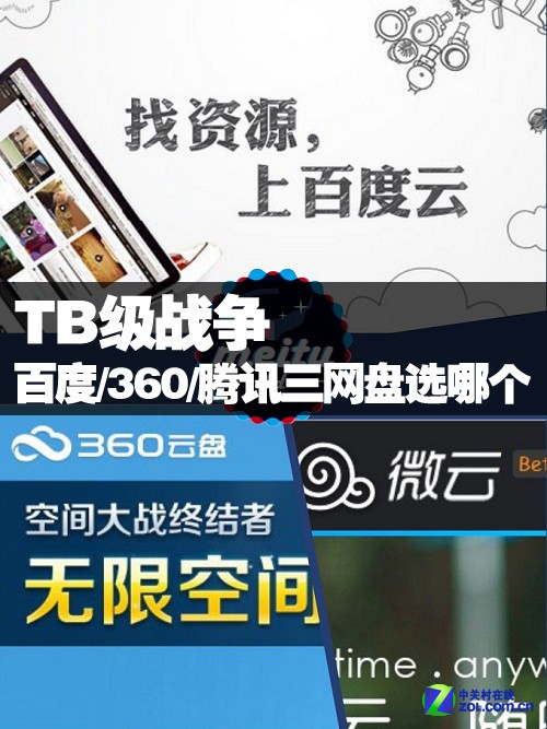 TB级战争百度\/360\/腾讯三大网盘选哪个_小米M