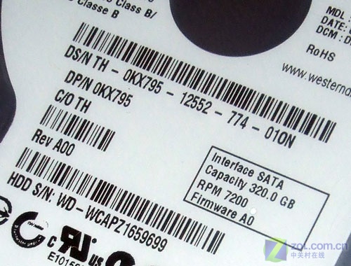 �������ݣ�WD��WD ���ӽ� 320GB 7200ת 16MB SATA2��WD3200AAKS��ͼƬ���� ��6�� -ZOL�йش����ߵ�6��