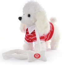 【电动牵绳小狗毛绒玩具狗音乐机械狗遥控狗狗