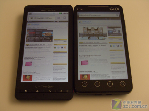 怪兽之战 摩托Droid X VS HTC EVO 4G 