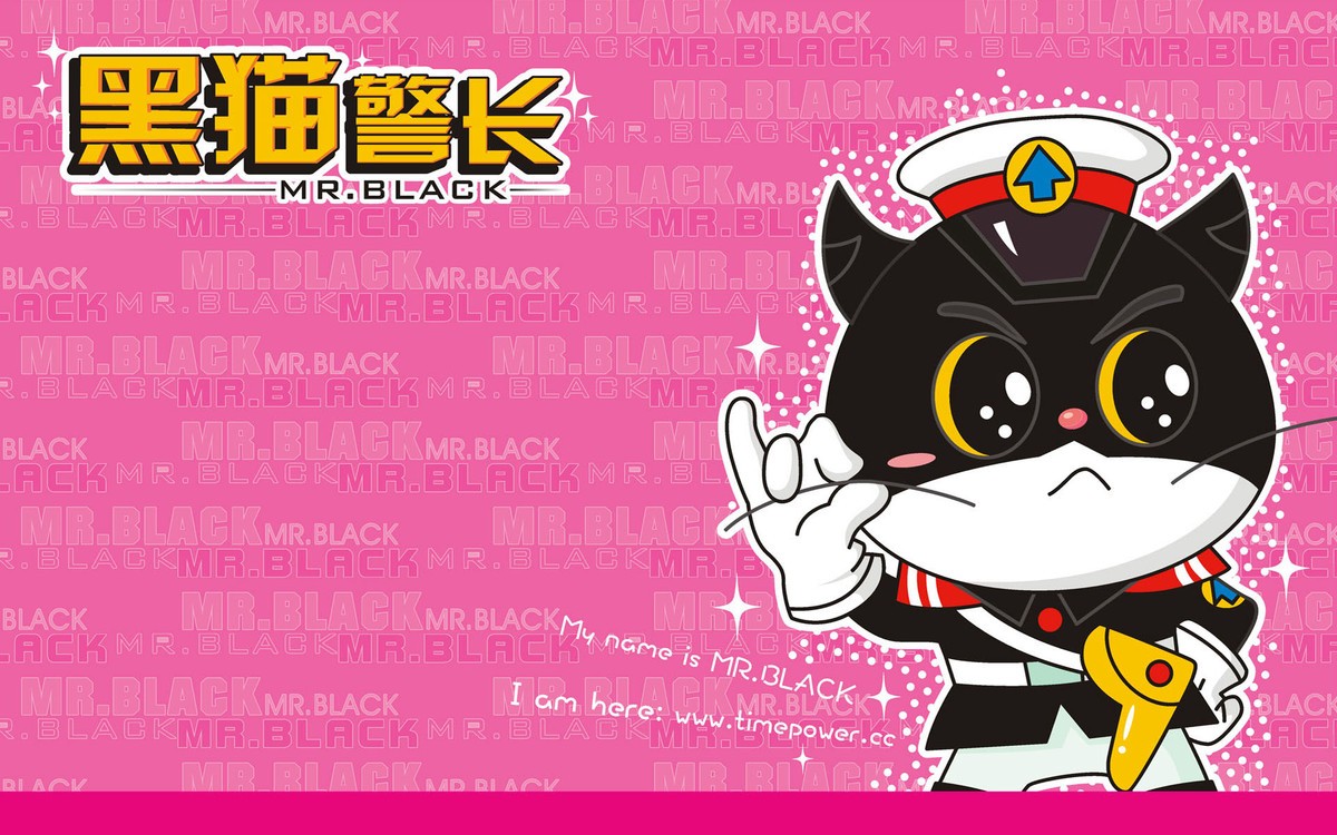 【高清图】 80后最经典 《黑猫警长》q版卡通壁纸图8