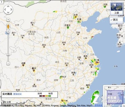 谷歌地图新增中国12城市实时交通路况_搜狗、
