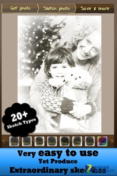 App今日免费:十一趣味应用之照片变素描