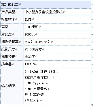 无线会议室投影仪 nec m311xc专卖店