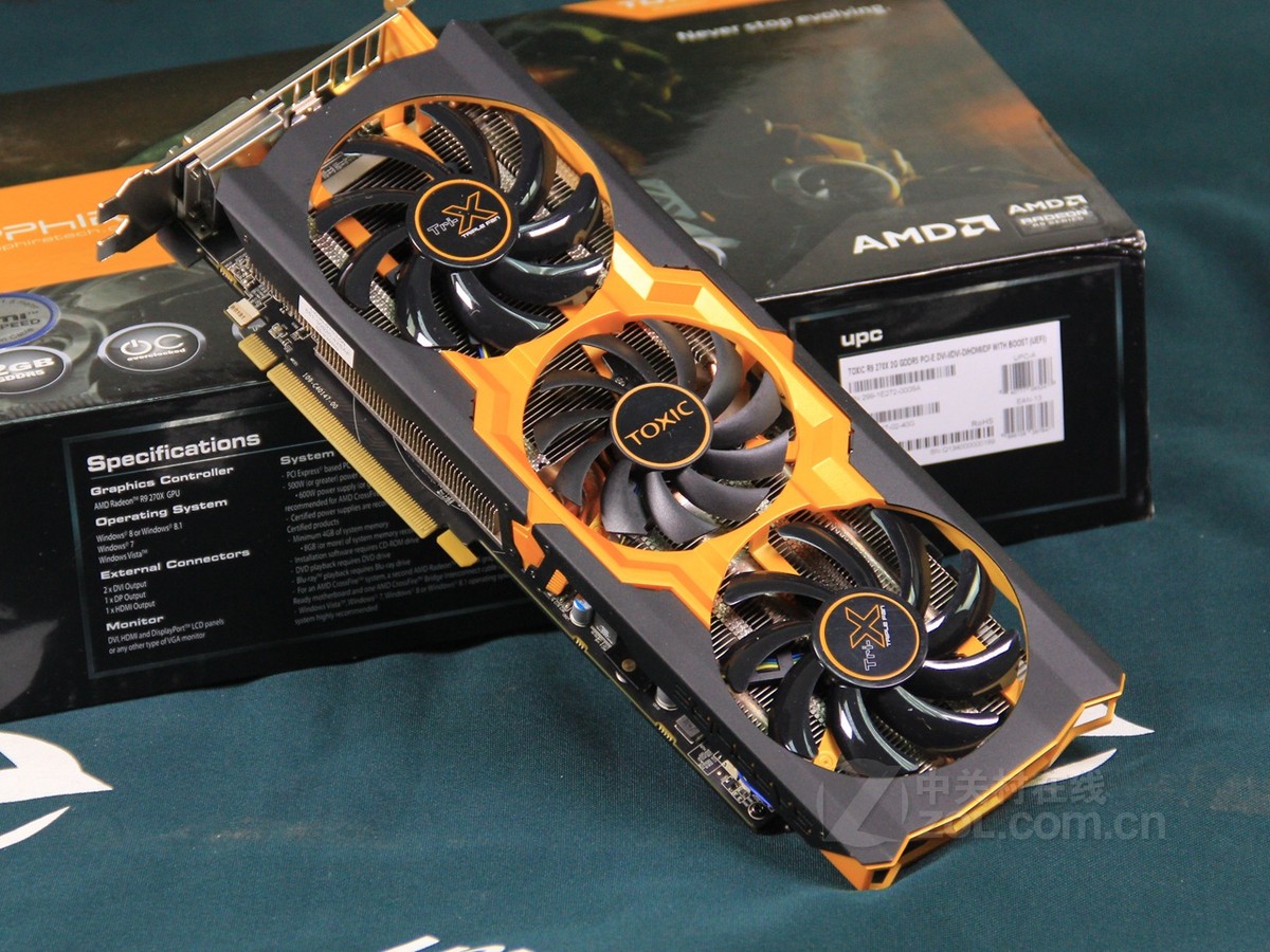 【高清图】 蓝宝石(sapphire)toxic r9 270x 2g gddr5 with boost实拍