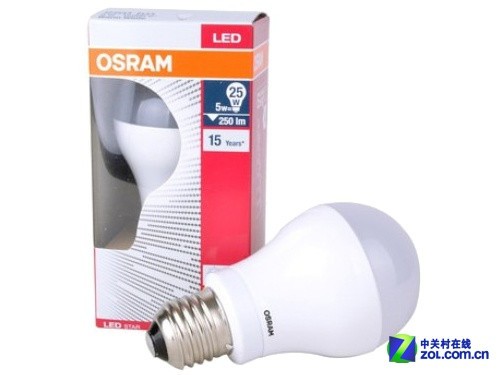 高效节能照明 欧司朗星亮LED灯5W 89元_欧司朗 星亮LED节能灯泡5W E27暖白光_LED照明行情-中关村在线