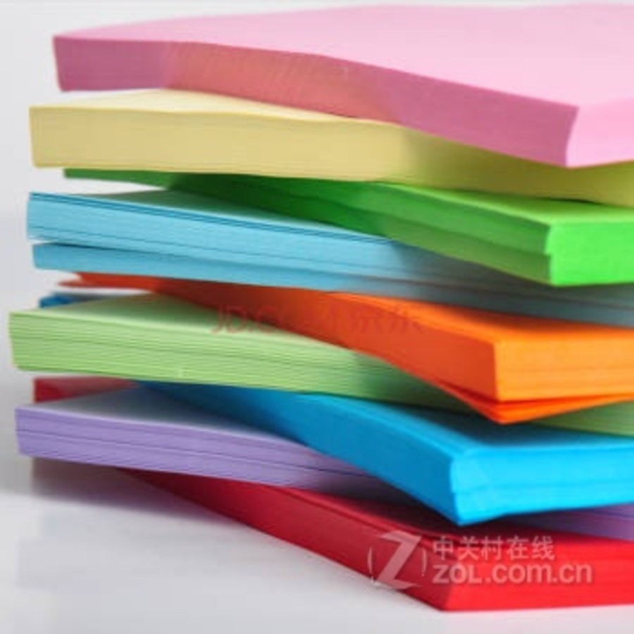 优必利a4彩色复印纸 杂色 多种颜色混合 手工纸彩纸 约100张 十色拼装