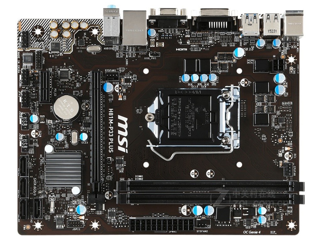 【高清图】msi微星(msi)微星h81m-p33 plus整体外观图-zol中关村在线