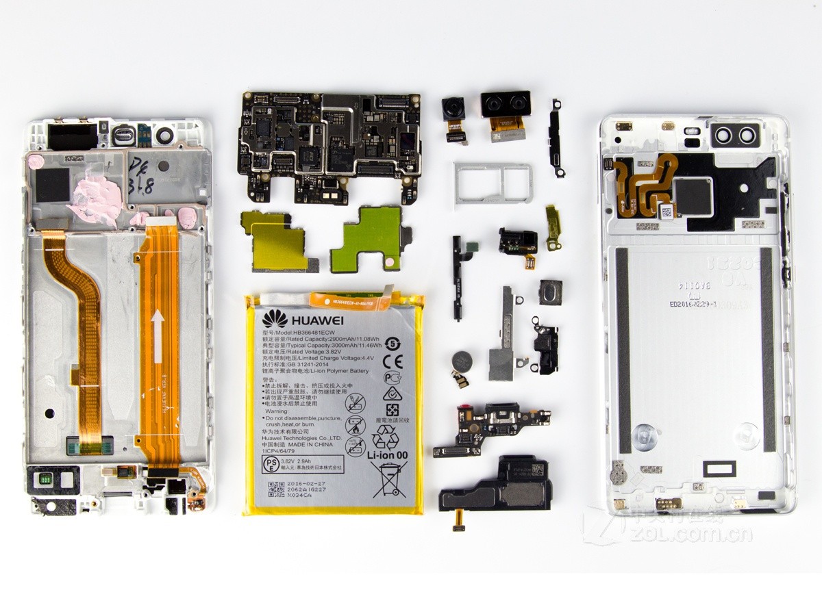 【高清图】 华为(huawei)p9(eva-al00/标准版/全网通)专业拆机 图166