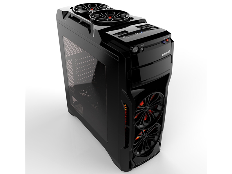 【高清图】 双涡轮造型侧透机箱 游戏悍将超级刀锋图2