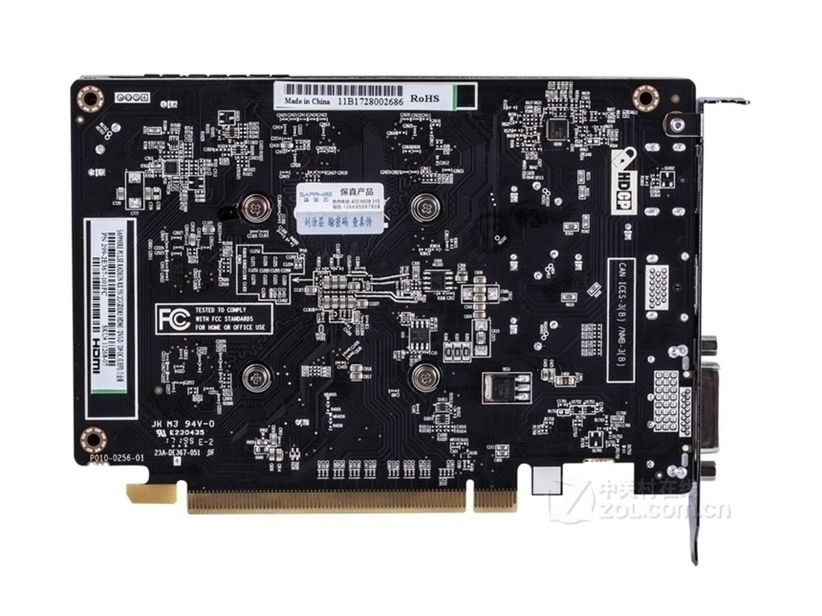 【高清图】 蓝宝石(sapphire)rx 550 2g d5 白金版 oc整体外观图 图2