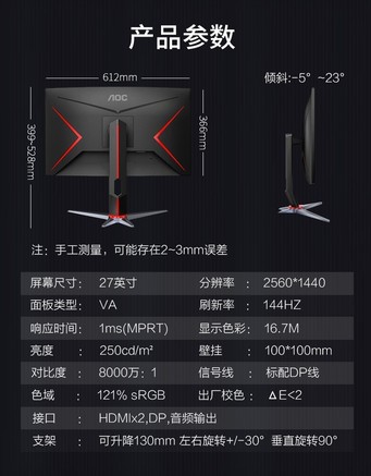 【AOC Q27G2】报价_参数_图片_论坛_AOC Q27G2显示器报价-ZOL中关村在线