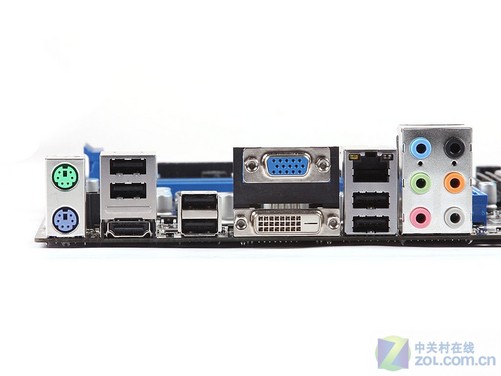微星h55m-e33主板i/o接口部分