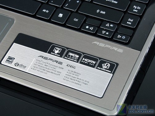 笔记本 正文 外壳的"signal up"可谓是宏碁 笔记本的标志性标识,几乎