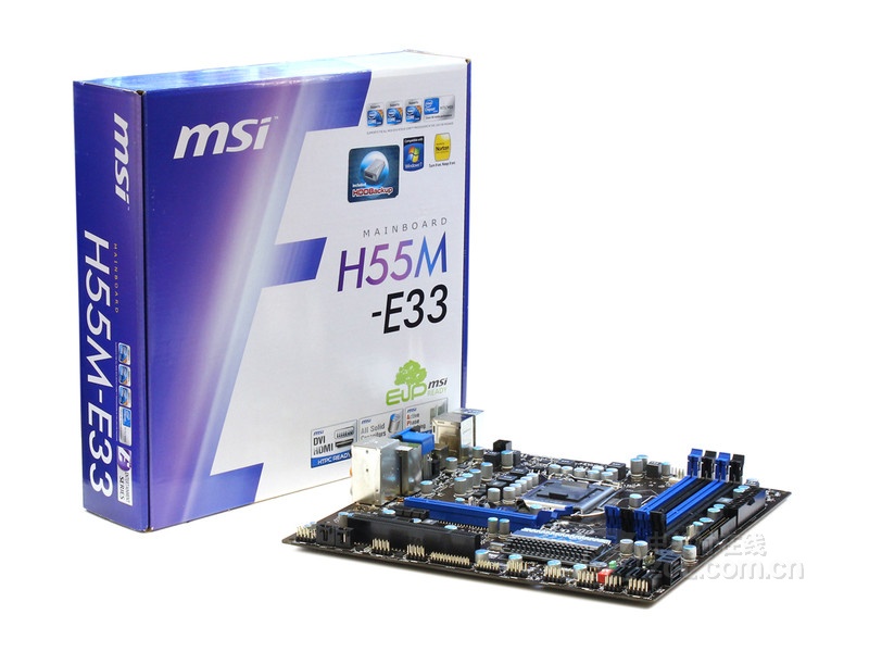 微星h55m-e33 - 整体外观