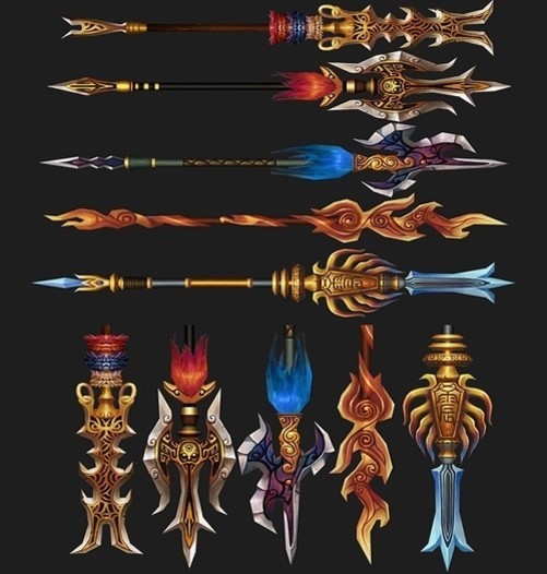 上古神兵现世 《聚仙》首发职业武器原画 原创