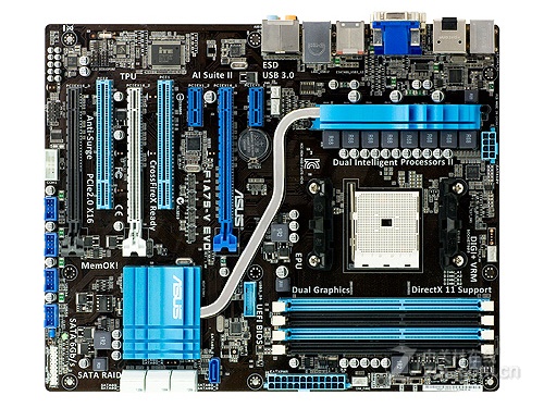 主板 华硕主板 华硕f1a75-v evo 图片 整体外观图2 / 9隐藏