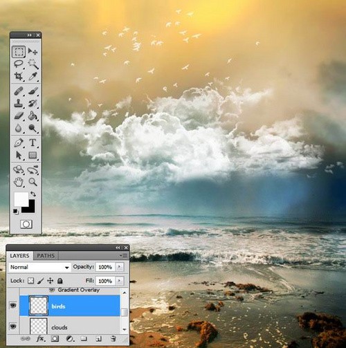 仙女下凡 PS制作梦幻美女飞天效果教程(未完)