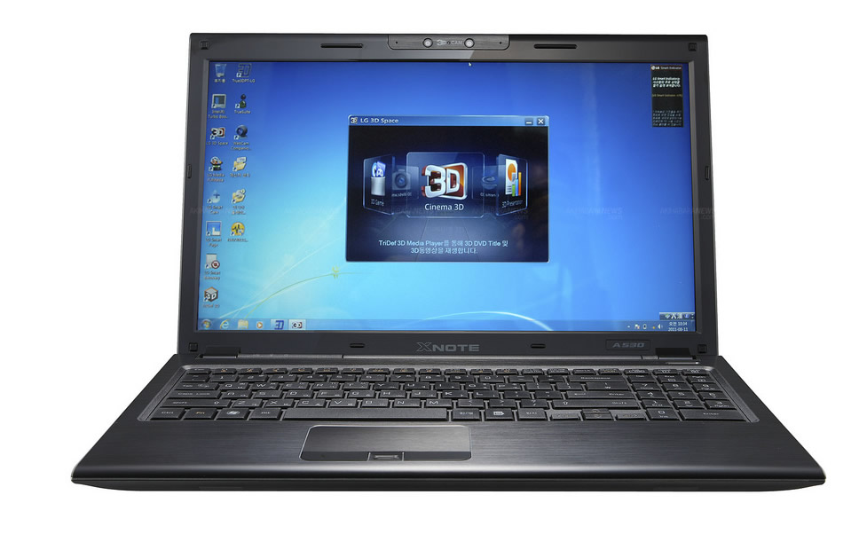 【高清图】 lg公布a530 3d笔记本 配置双摄像头(图)图1