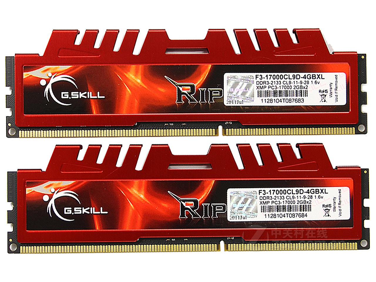 【芝奇 4gb ddr3 2133(f3-17000cl9d-4gbxl)】芝奇 4gb ddr3 2133(f3