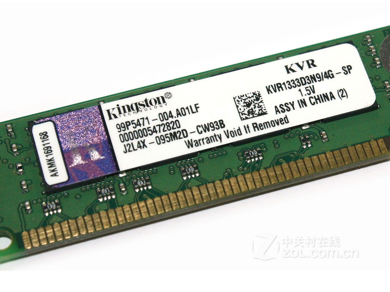 金士顿4gb ddr3 1333 - 内存细节(原始大图)