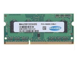 ��Ӱ����ASUS��˶�ʼǱ�ϵͳָ���ڴ� 2GB DDR3 1333 ��MAU3S1333H2G��