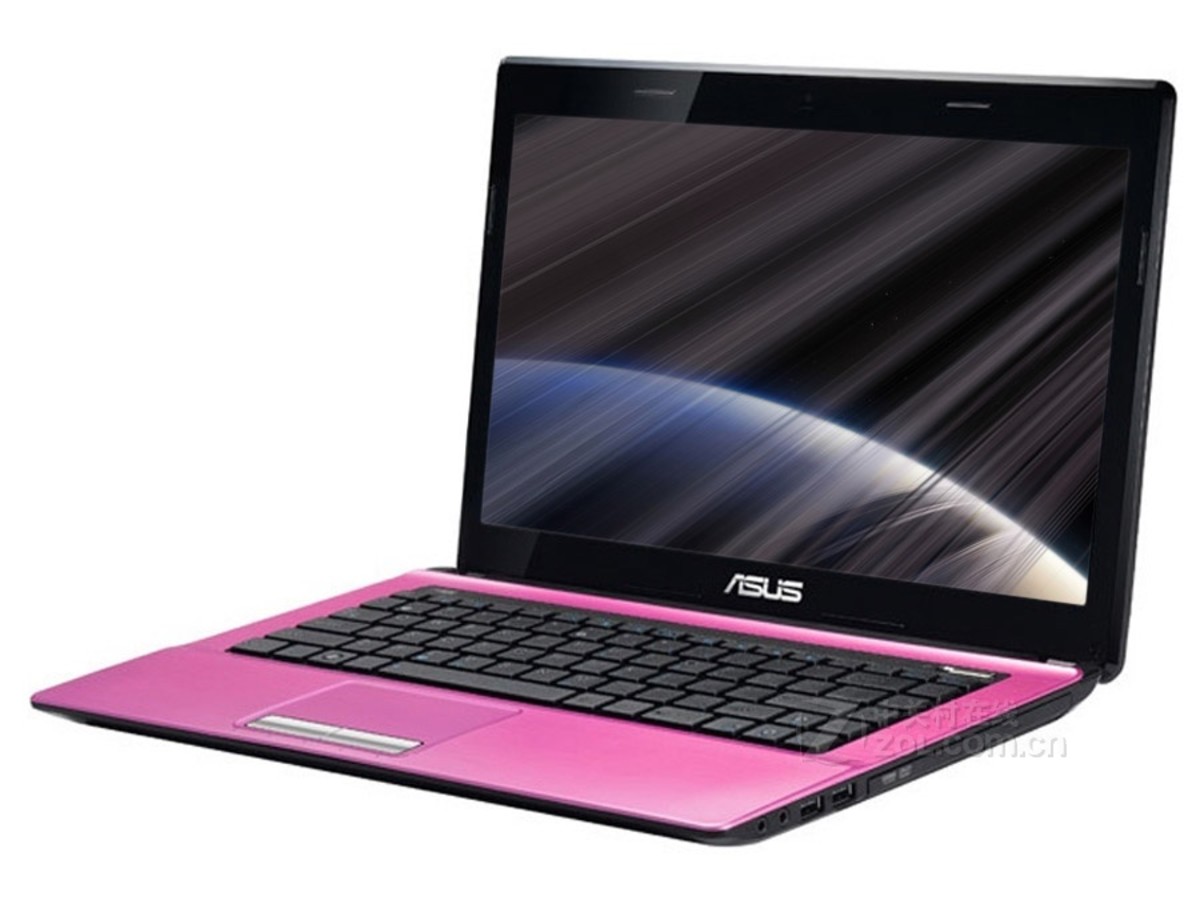 笔记本电脑 华硕笔记本电脑 华硕a43eb95sd-sl(粉色) 图片 整体外观图