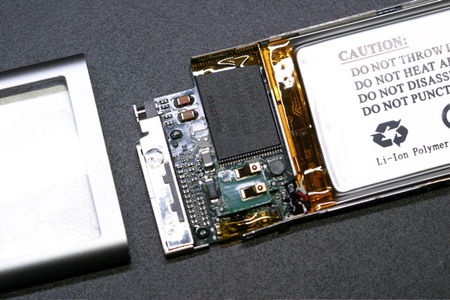 图为:ipod nano 2电池部分